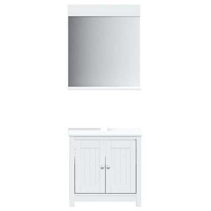 2 Piece Bathroom Furniture Set BERG White Solid Wood Pine