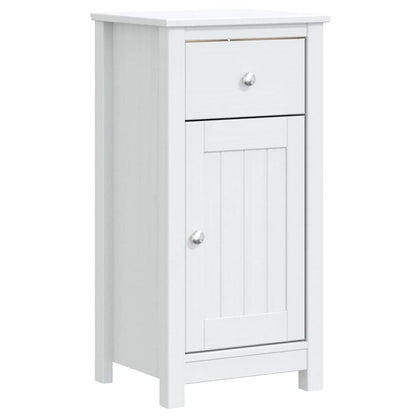 3 Piece Bathroom Furniture Set BERG White Solid Wood Pine