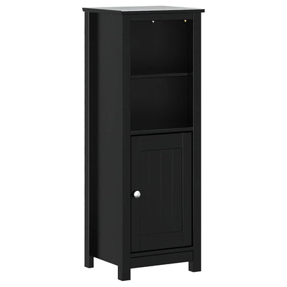 3 Piece Bathroom Furniture Set "BERG" Black Solid Wood Pine