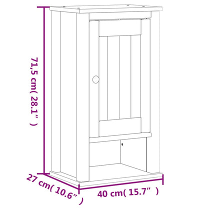 4 Piece Bathroom Furniture Set BERG White Solid Wood Pine