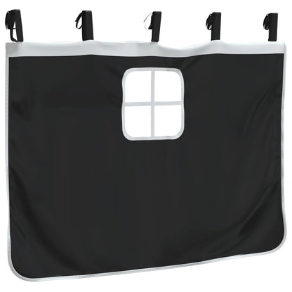 Curtains for Loft Bed with Tunnel White and Black Polyester