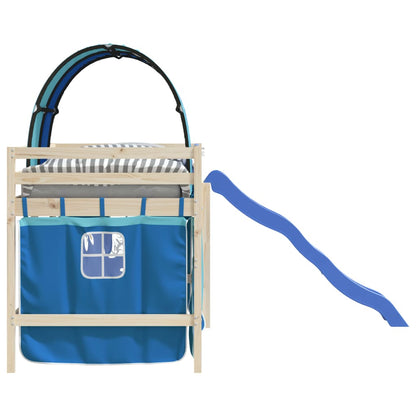 Curtains for Loft Bed with Tunnel Blue Polyester