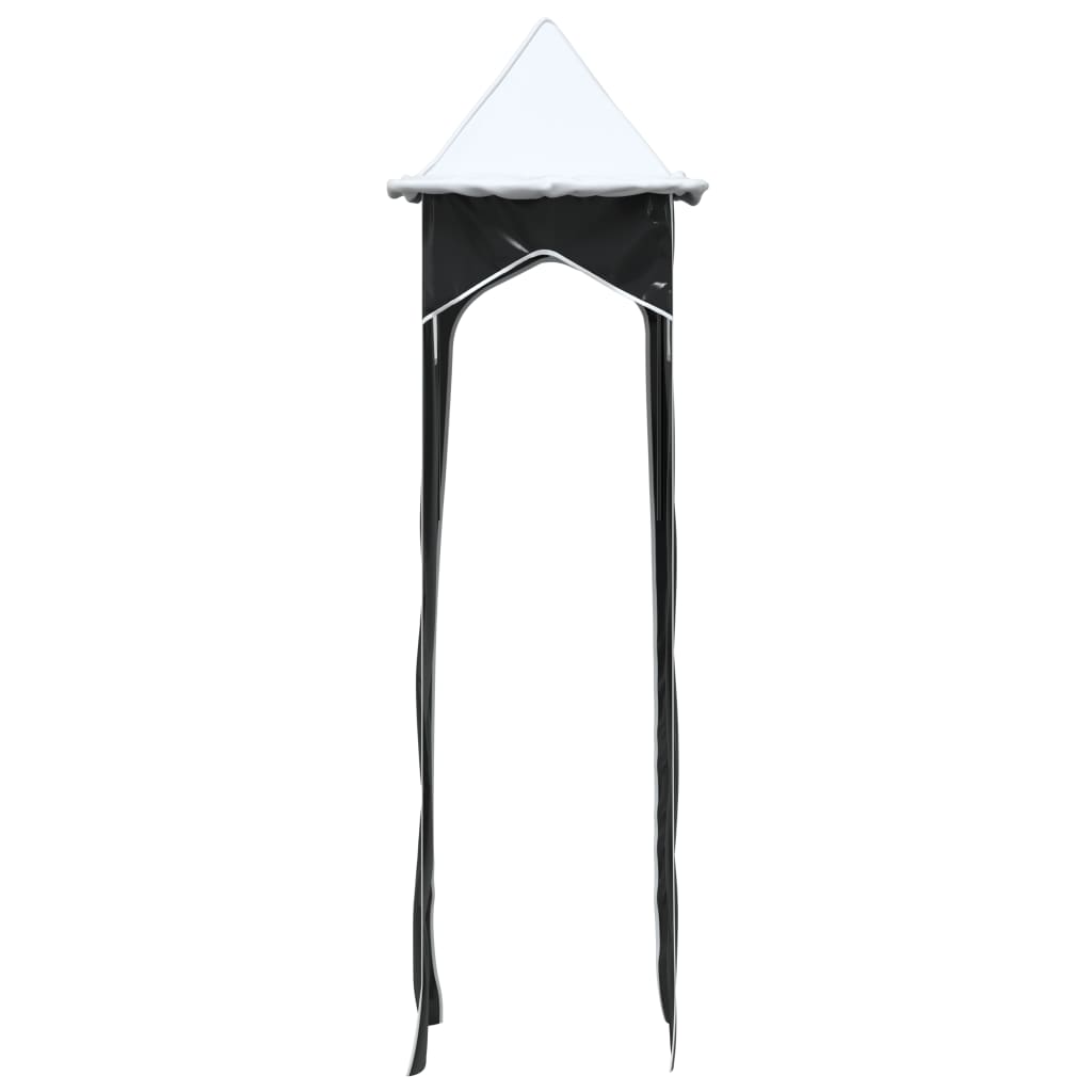 Curtains for Loft Bed with Tunnel and Tower White and Black