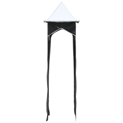 Curtains for Loft Bed with Tunnel and Tower White and Black
