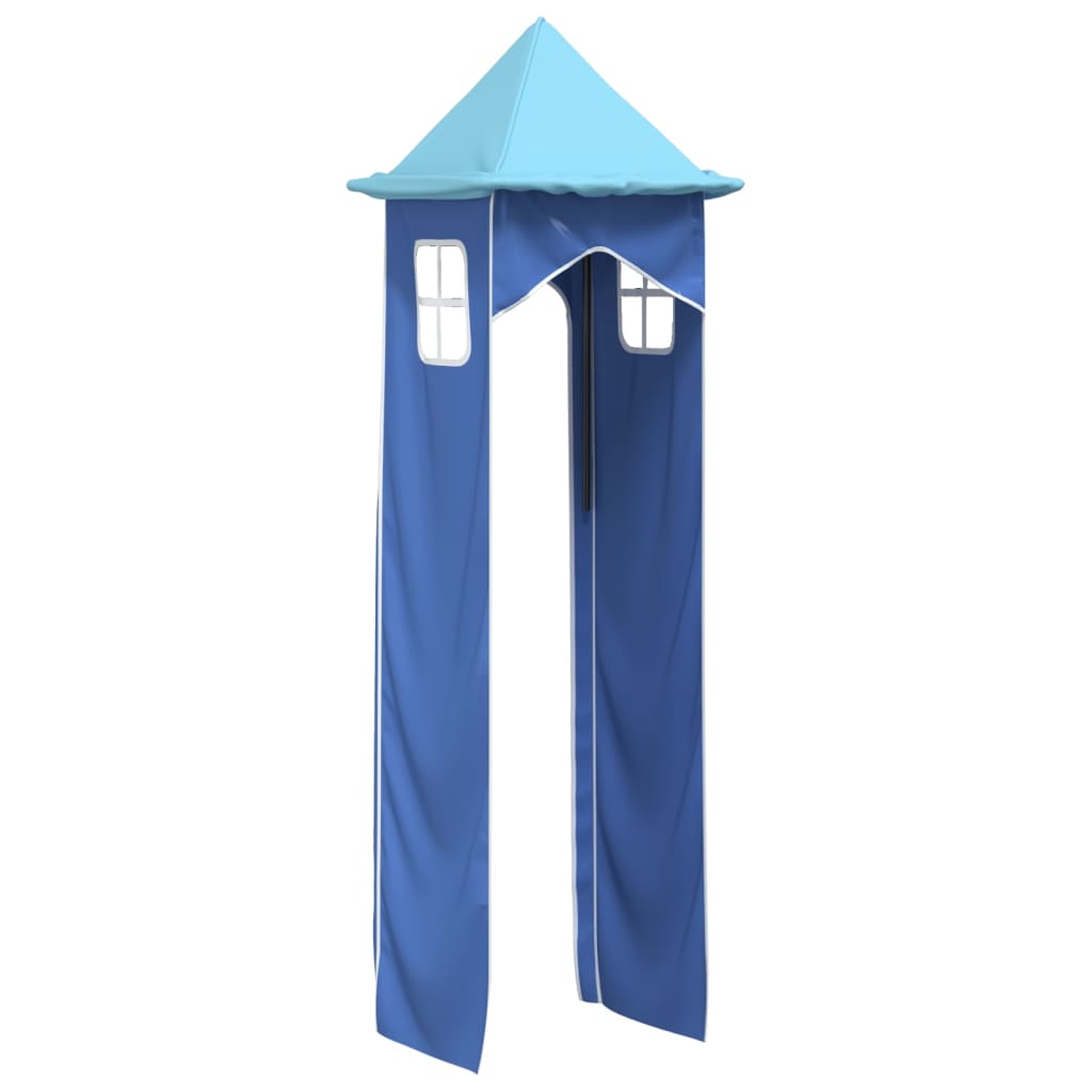 Curtains for Loft Bed with Tunnel and Tower Blue