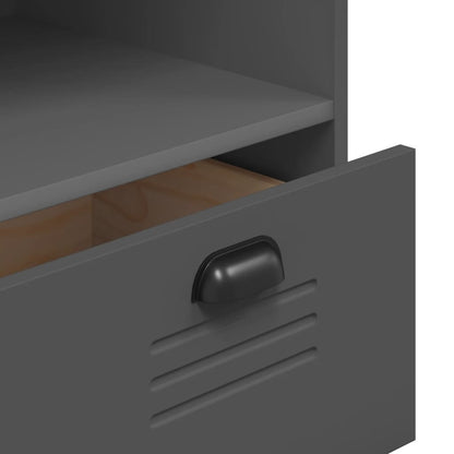Highboard "VIKEN" Anthracite Grey 80x40x200 cm Solid Wood Pine