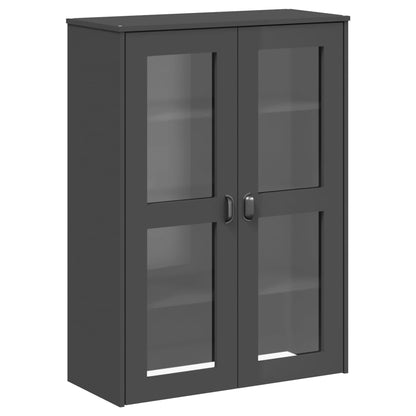 Highboard "VIKEN" Anthracite Grey 80x40x190 cm Solid Wood Pine