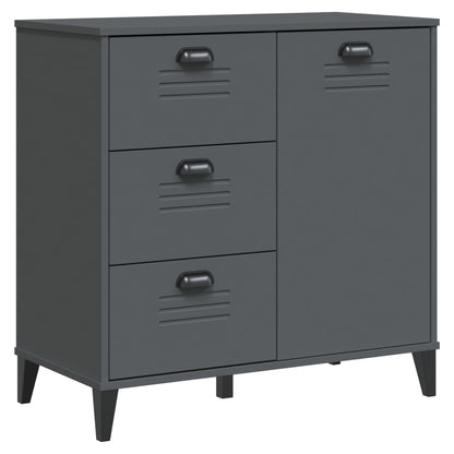 Highboard "VIKEN" Anthracite Grey 80x40x190 cm Solid Wood Pine