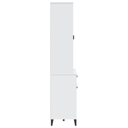 Highboard VIKEN White 80x40x190 cm Solid Wood Pine