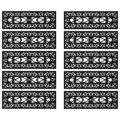Stair Treads 10 pcs 25x75 cm Rubber