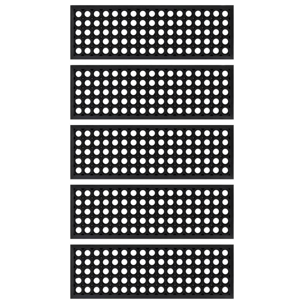 Stair Treads 5 pcs 25x75 cm Rubber