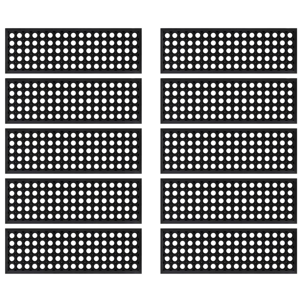 Stair Treads 10 pcs 25x75 cm Rubber