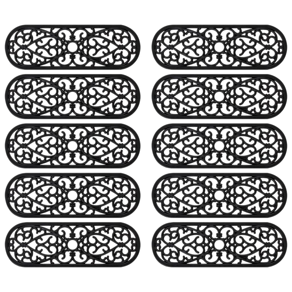 Stair Treads 10 pcs 25x75 cm Rubber