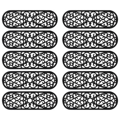 Stair Treads 10 pcs 25x75 cm Rubber