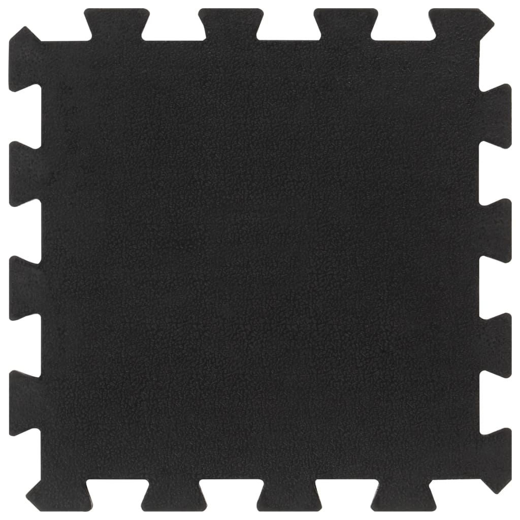Rubber Floor Tiles 9 pcs Black 16 mm 30x30 cm