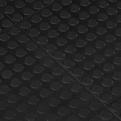 Rubber Floor Tile Black 12 mm 90x120 cm