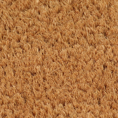 Door Mat Natural Half Round 50x80 cm Tufted Coir