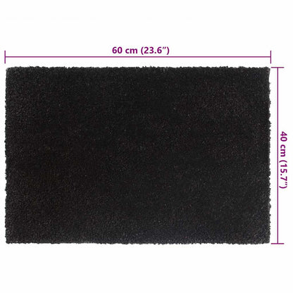 Door Mats 2 pcs Black 40x60 cm Tufted Coir