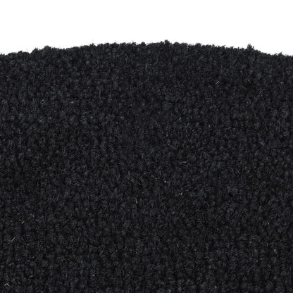 Door Mat | Black | Coir | 50x80 cm | Foldable | Door Mat | Crescent