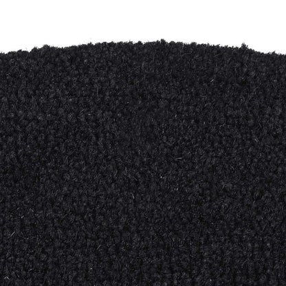 Door Mat Black Half Round 50x80 cm Tufted Coir