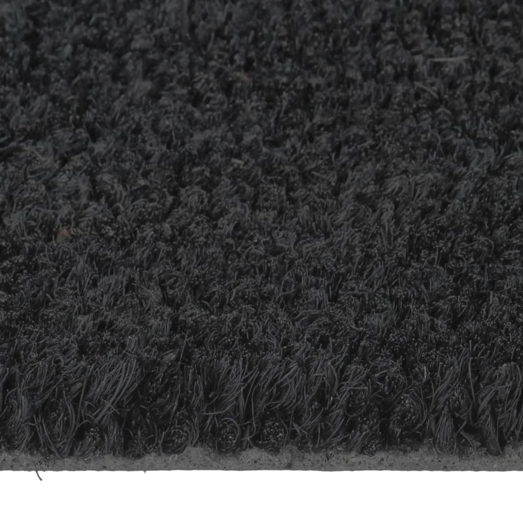 Door Mat | Black | Coir | 50x80 cm | Foldable | Door Mat | Crescent