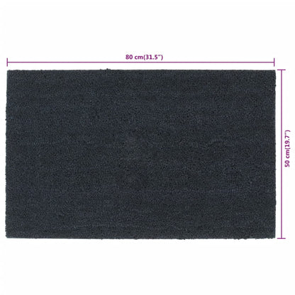 Door Mat Dark Grey 50x80 cm Tufted Coir