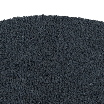 Door Mat Dark Grey Half Round 50x80 cm Tufted Coir