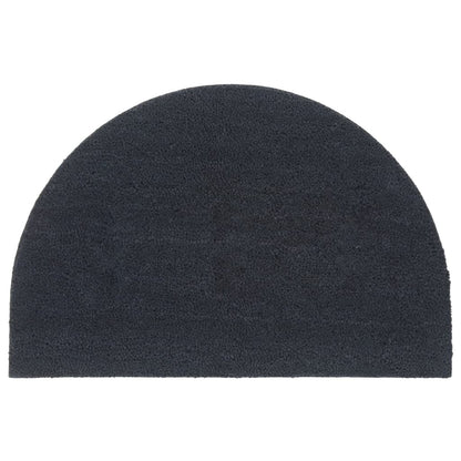 Door Mat Dark Grey Half Round 60x90 cm Tufted Coir