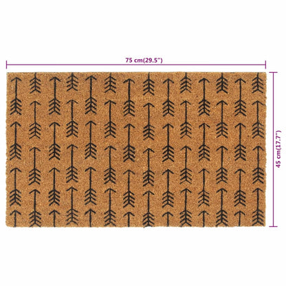 Door Mat Natural 45x75 cm Tufted Coir