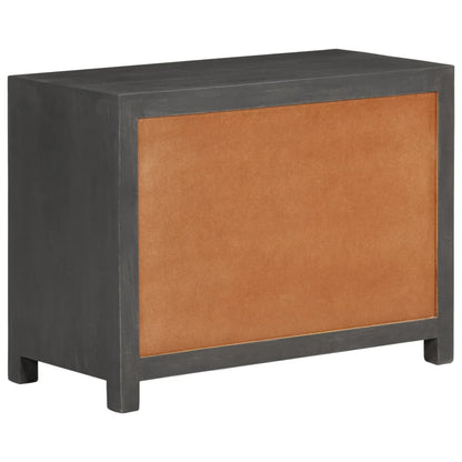 Sideboard Grey and White 75x35x55 cm Solid Mango Wood