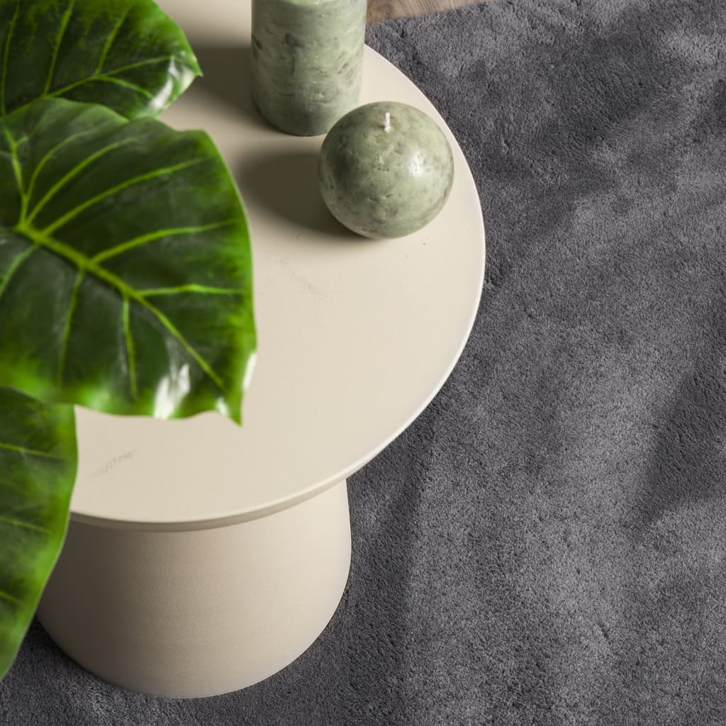 Rug HUARTE Short Pile Soft and Washable Anthracite 160x160 cm