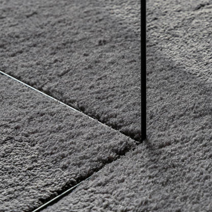 Rug HUARTE Short Pile Soft and Washable Anthracite 160x160 cm