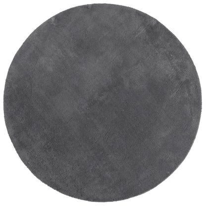 Rug HUARTE Short Pile Soft and Washable Anthracite Ø 120 cm