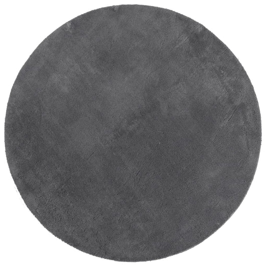 Rug HUARTE Short Pile Soft and Washable Anthracite Ø 120 cm