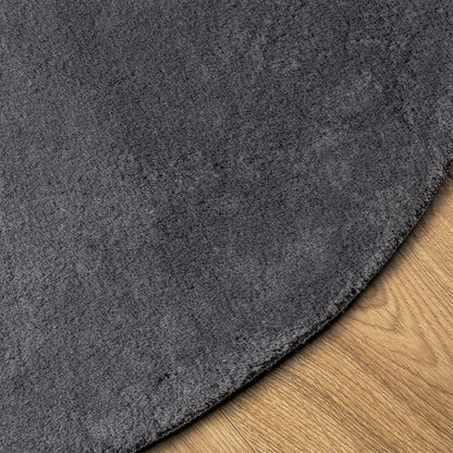 Rug HUARTE Short Pile Soft and Washable Anthracite Ø 120 cm