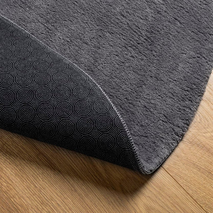 Rug HUARTE Short Pile Soft and Washable Anthracite Ø 120 cm