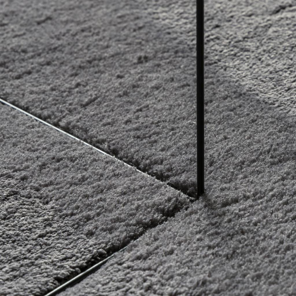 Rug HUARTE Short Pile Soft and Washable Anthracite Ø 120 cm