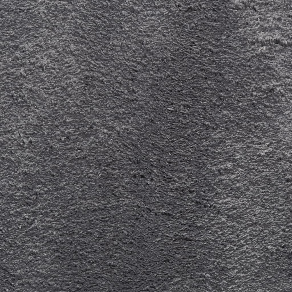 Rug HUARTE Short Pile Soft and Washable Anthracite Ø 120 cm