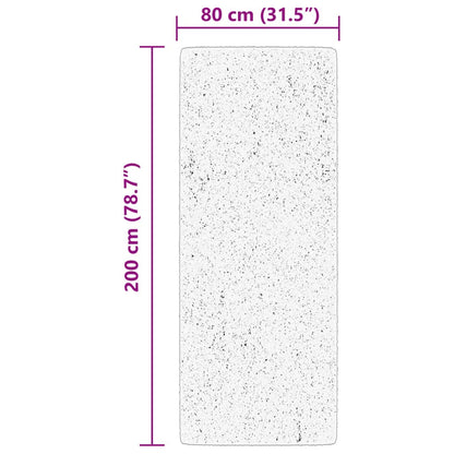 Rug HUARTE Short Pile Soft and Washable Beige 80x200 cm