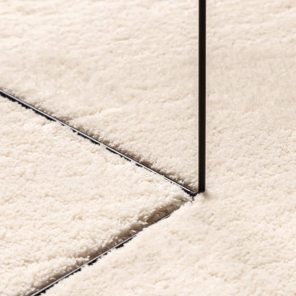 Rug HUARTE Short Pile Soft and Washable Beige 80x250 cm