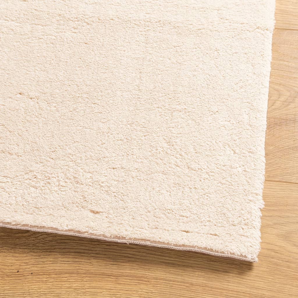 Rug HUARTE Short Pile Soft and Washable Beige 100x200 cm
