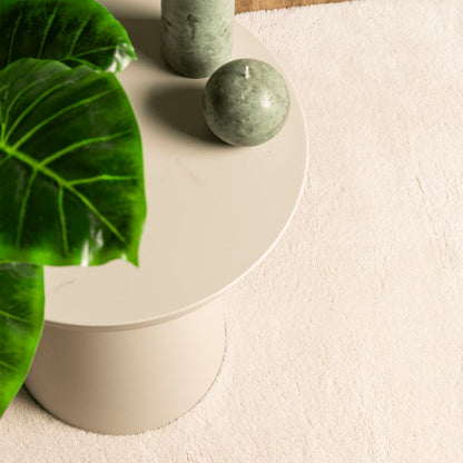 Rug HUARTE Short Pile Soft and Washable Beige 240x240 cm