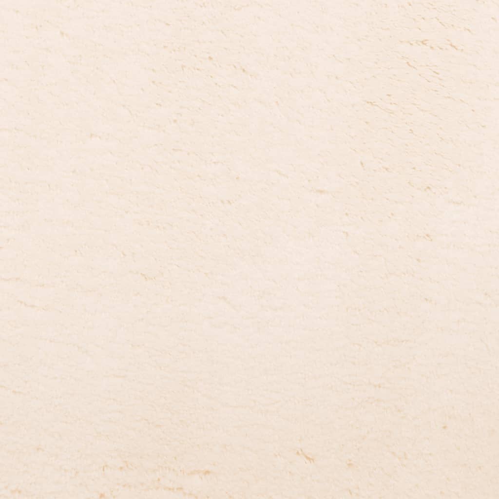 Rug HUARTE Short Pile Soft and Washable Beige 240x240 cm