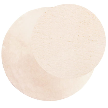 Rug HUARTE Short Pile Soft and Washable Beige Ø 100 cm