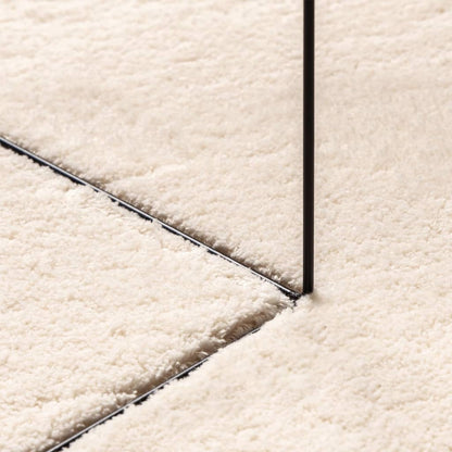 Rug HUARTE Short Pile Soft and Washable Beige Ø 120 cm