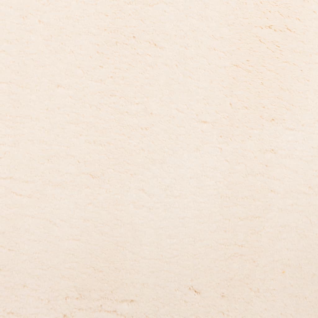 Rug HUARTE Short Pile Soft and Washable Beige Ø 120 cm