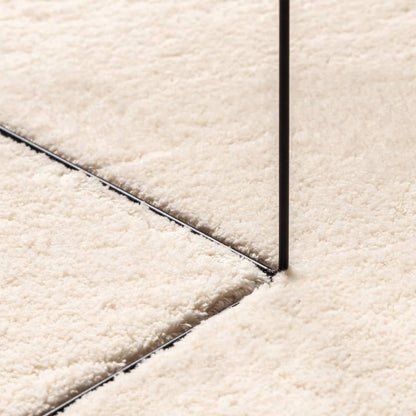 Rug HUARTE Short Pile Soft and Washable Beige Ø 160 cm