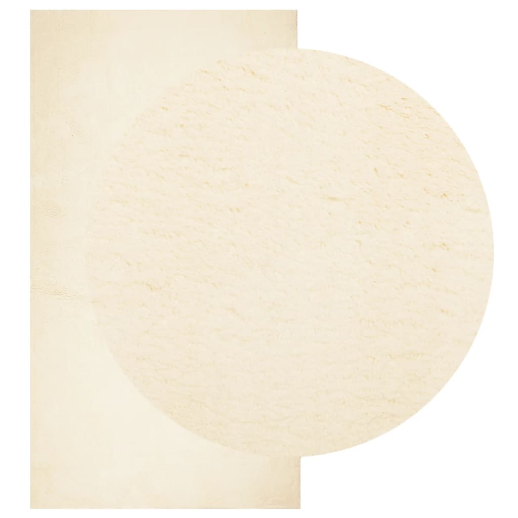 Rug HUARTE Short Pile Soft and Washable Cream 80x150 cm