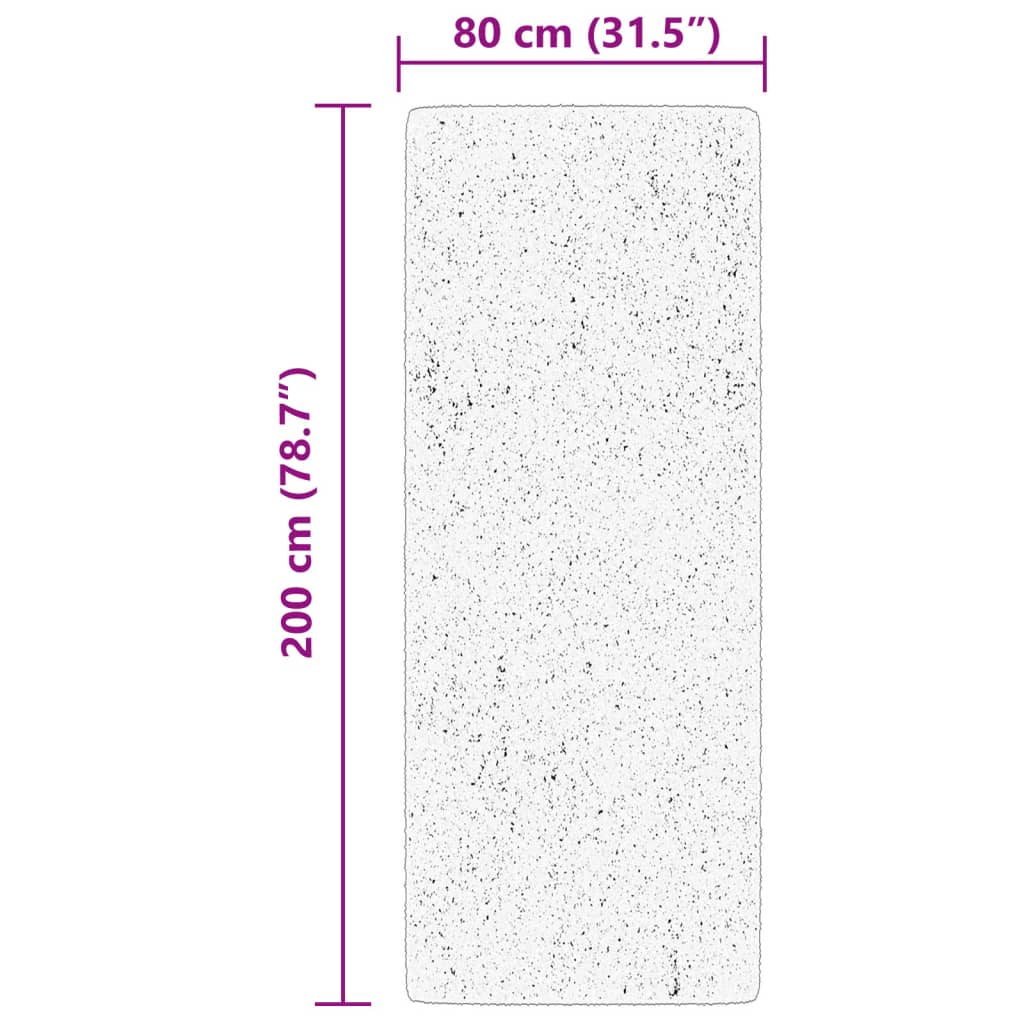 Rug HUARTE Short Pile Soft and Washable Cream 80x200 cm