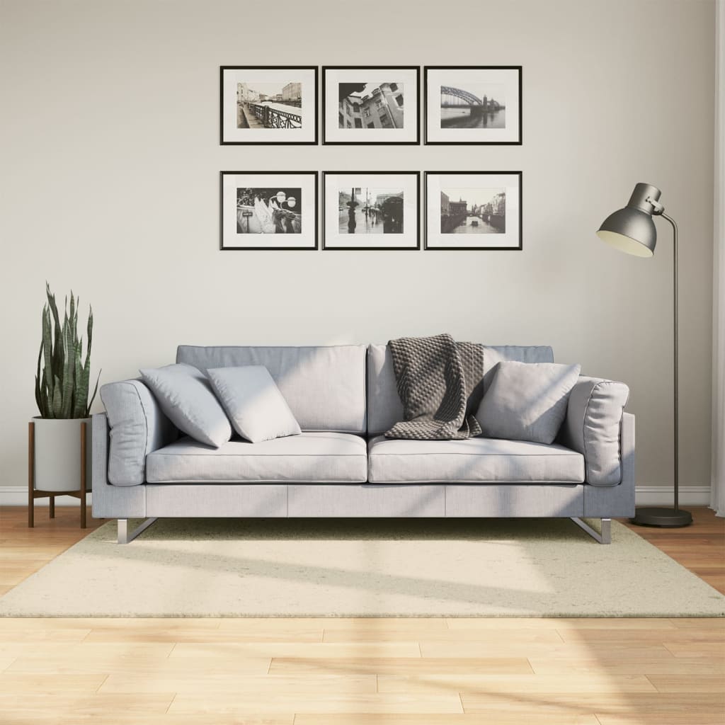 Rug HUARTE Short Pile Soft and Washable Cream 120x170 cm